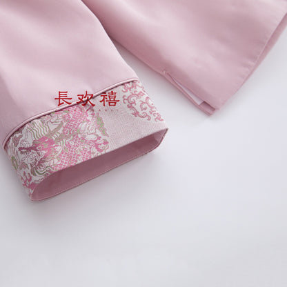 女童粉色"文心雕龙"加棉外套