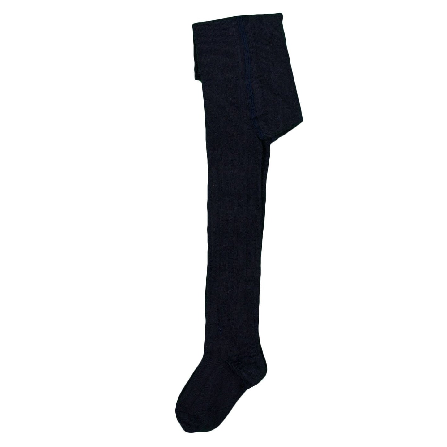 Baby Girls Navy Blue Diamante Logo Cotton Tights