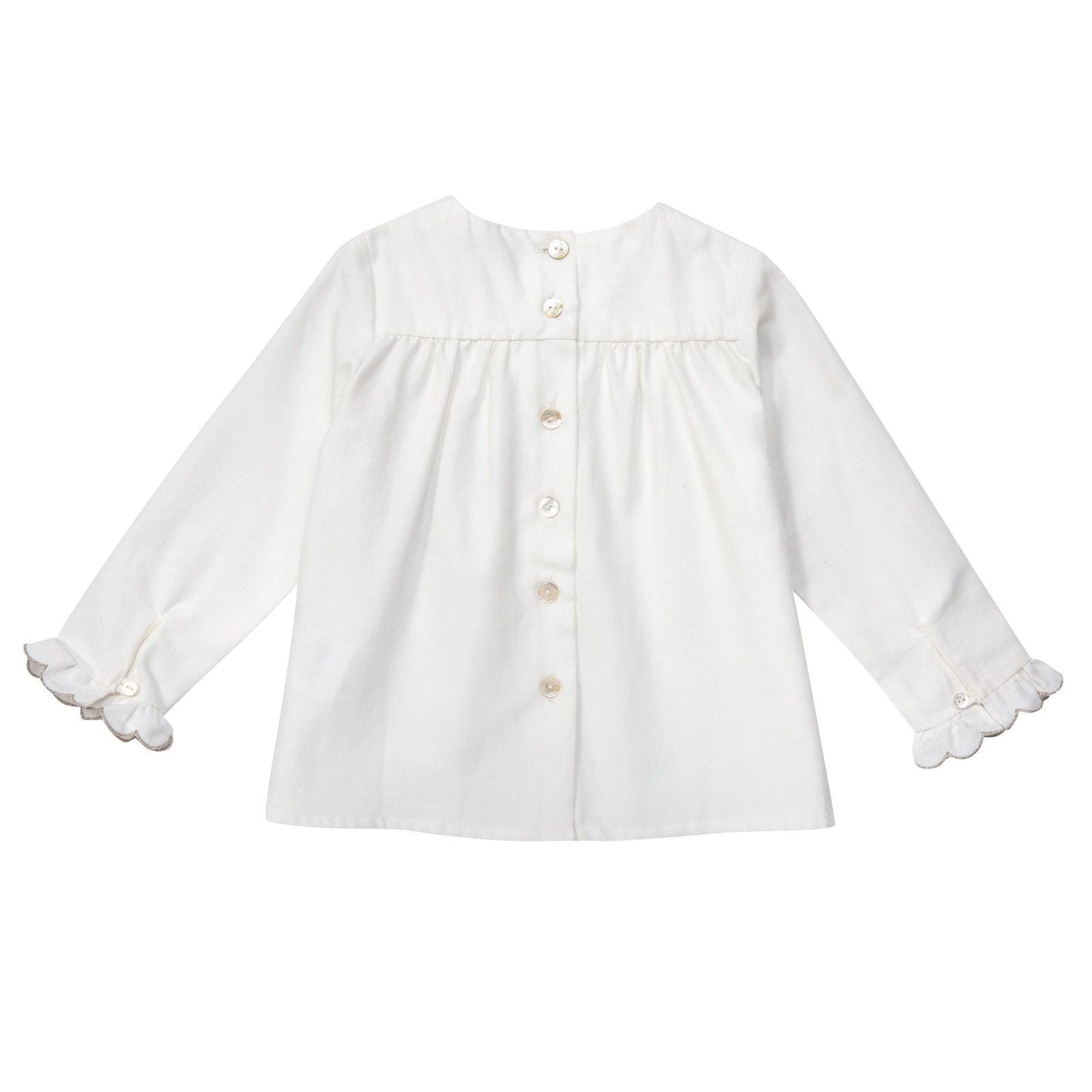 Baby White Cotton 2 Pice Babygrow With Silver Trims
