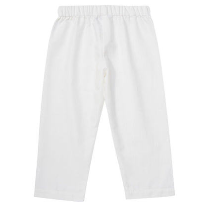 Baby White Cotton 2 Pice Babygrow With Silver Trims