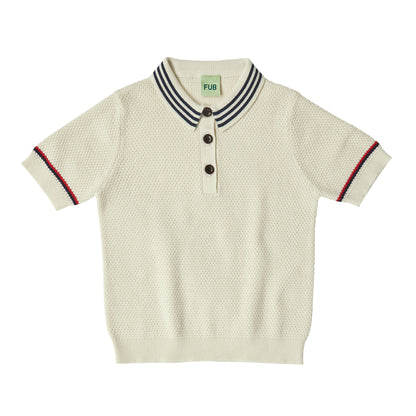 儿童白色棉Polo衬衫