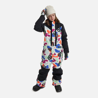 儿童彩色连体滑雪服