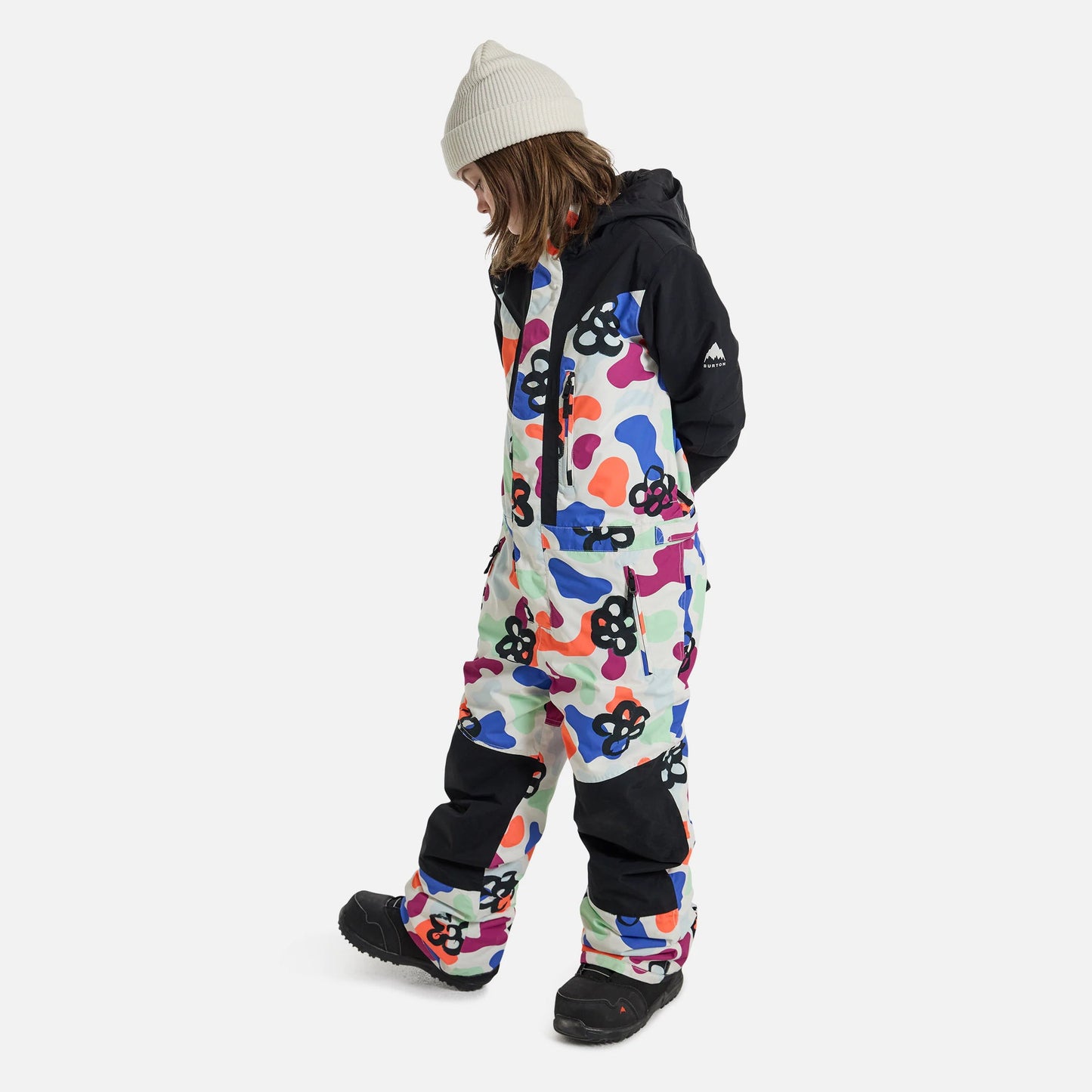 儿童彩色连体滑雪服