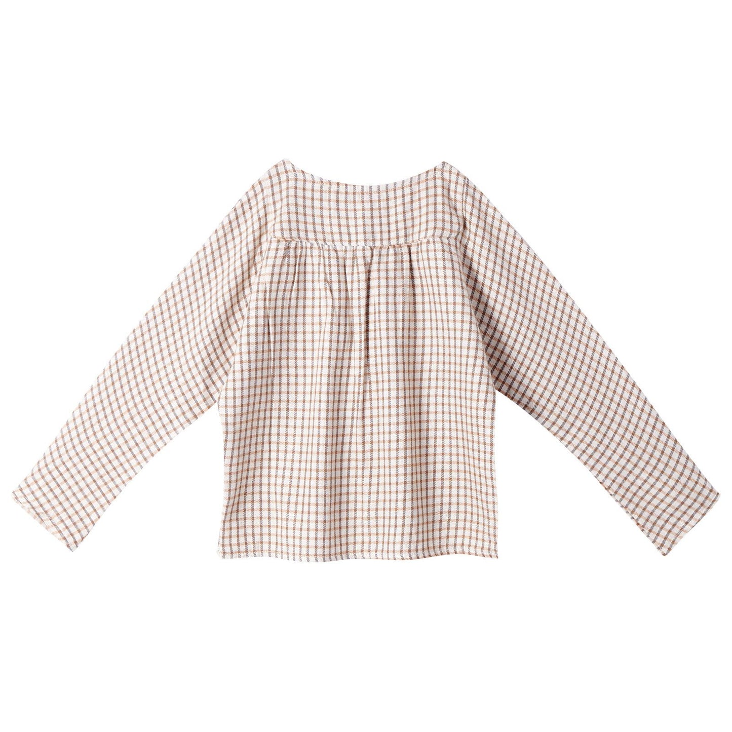 Boys Beige Spic Check Cotton Shirt