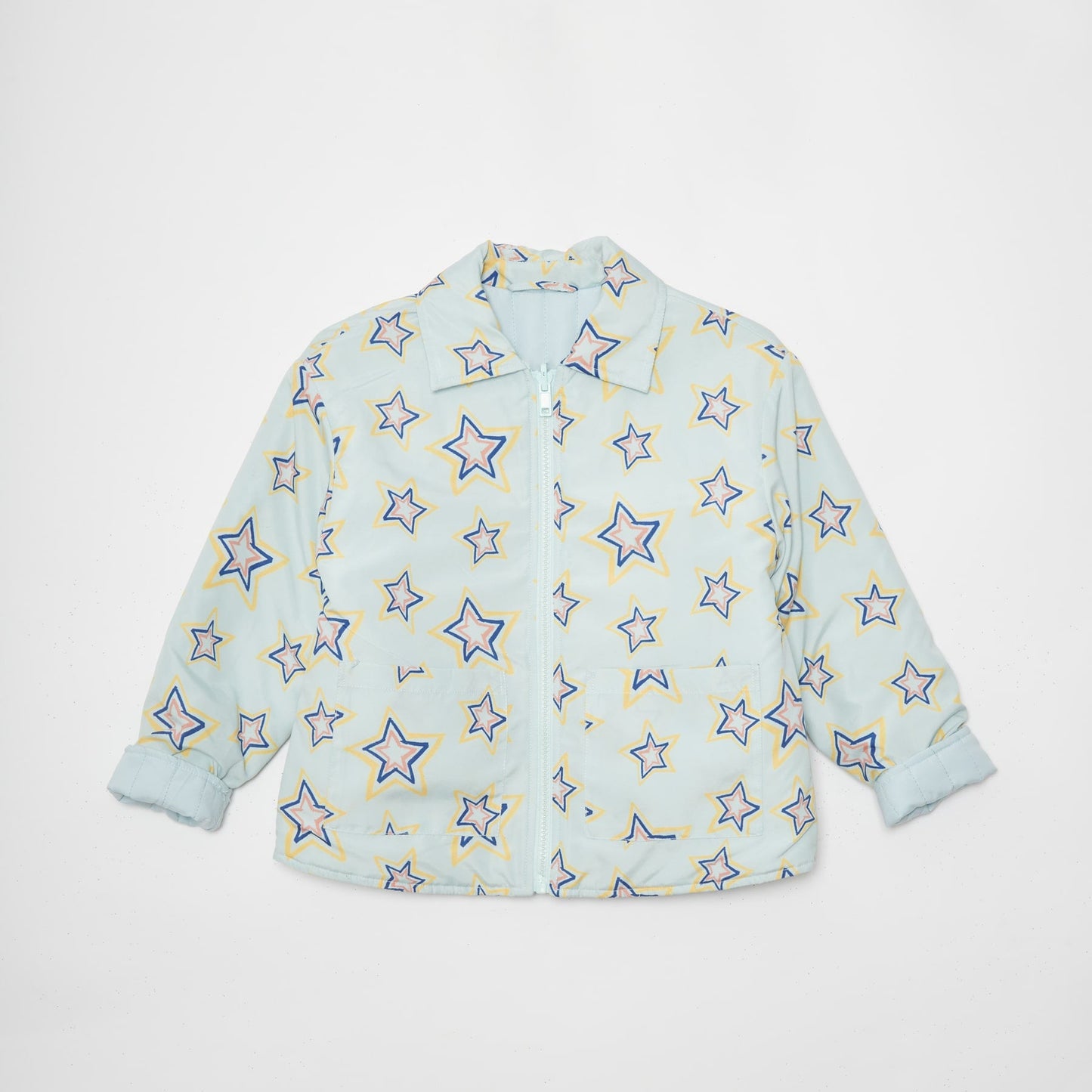 儿童薄荷绿双面棉服