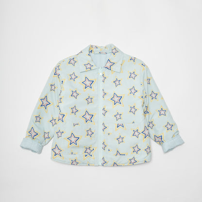 儿童薄荷绿双面棉服