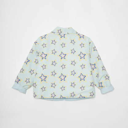 儿童薄荷绿双面棉服