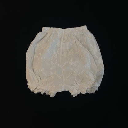 女童白色棉短裤