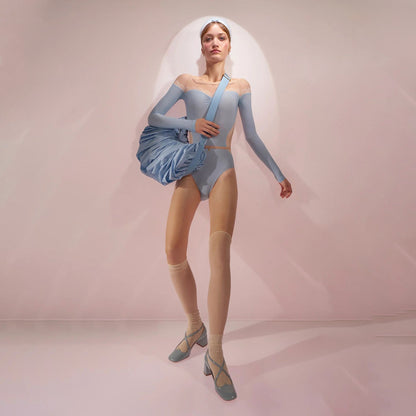 女士浅蓝色'WHIPPED CREAM'百褶包(35x25cm)