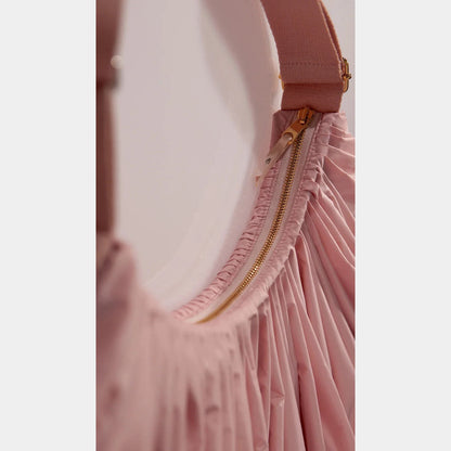 女士浅粉色'WHIPPED CREAM'百褶包(35x25cm)