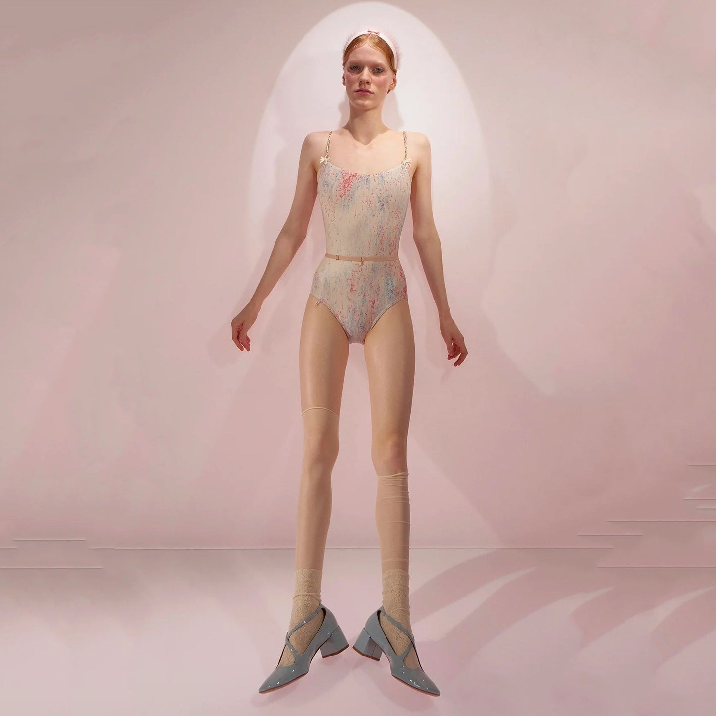 女士蓝粉色'SPRINKLE MERINGUE'芭蕾舞连体衣(242LE02VL/blue/blush)