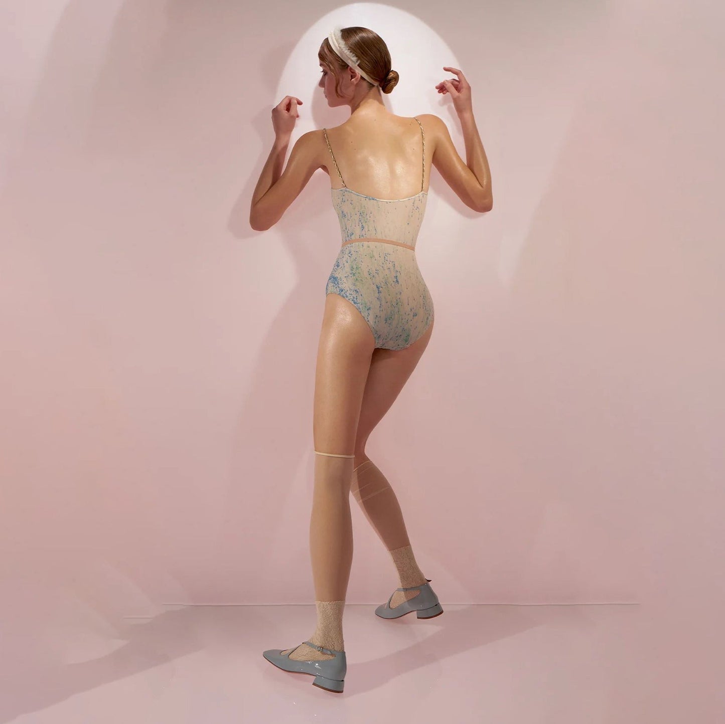 女士蓝绿色'SPRINKLE MERINGUE'芭蕾舞连体衣(242LE02VL/blue/mint)