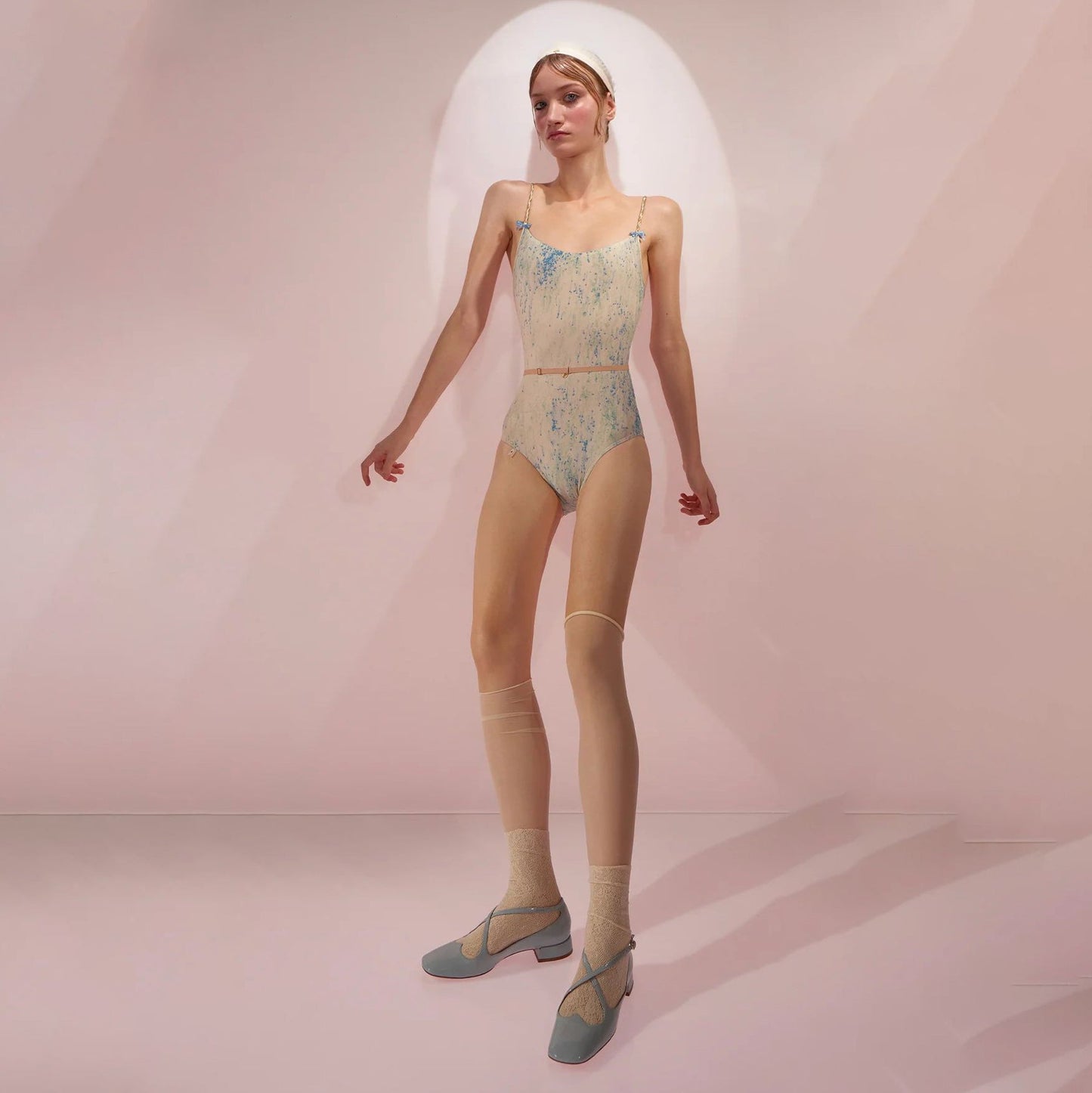 女士蓝绿色'SPRINKLE MERINGUE'芭蕾舞连体衣(242LE02VL/blue/mint)