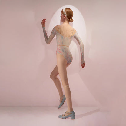 女士蓝粉色'SPRINKLE MERINGUE'长袖芭蕾舞连体衣(242LE21VL/blue/blush)