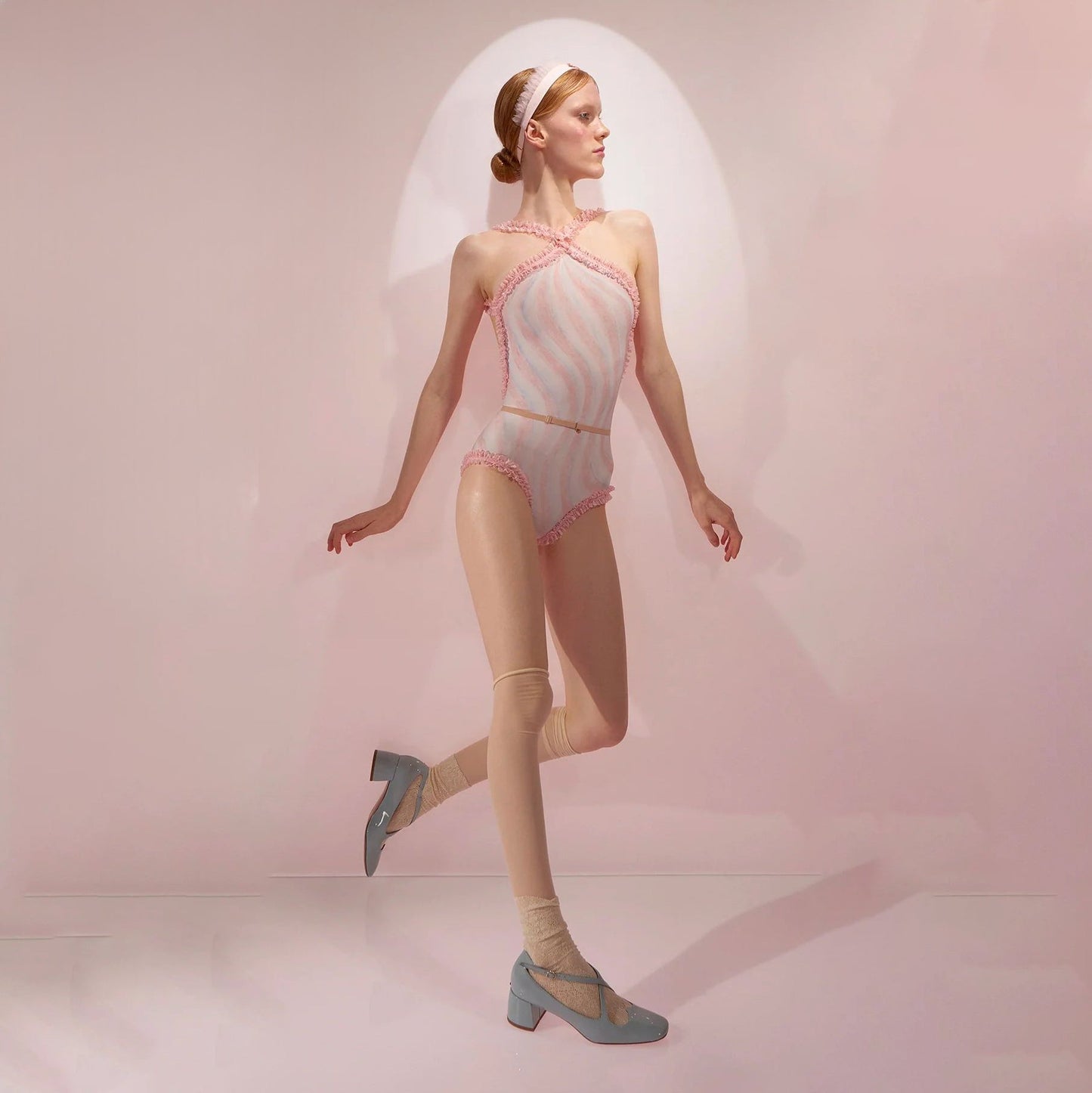 女士粉色'CUPCAKE'芭蕾舞连体衣(242LE35VL/blue/blush)