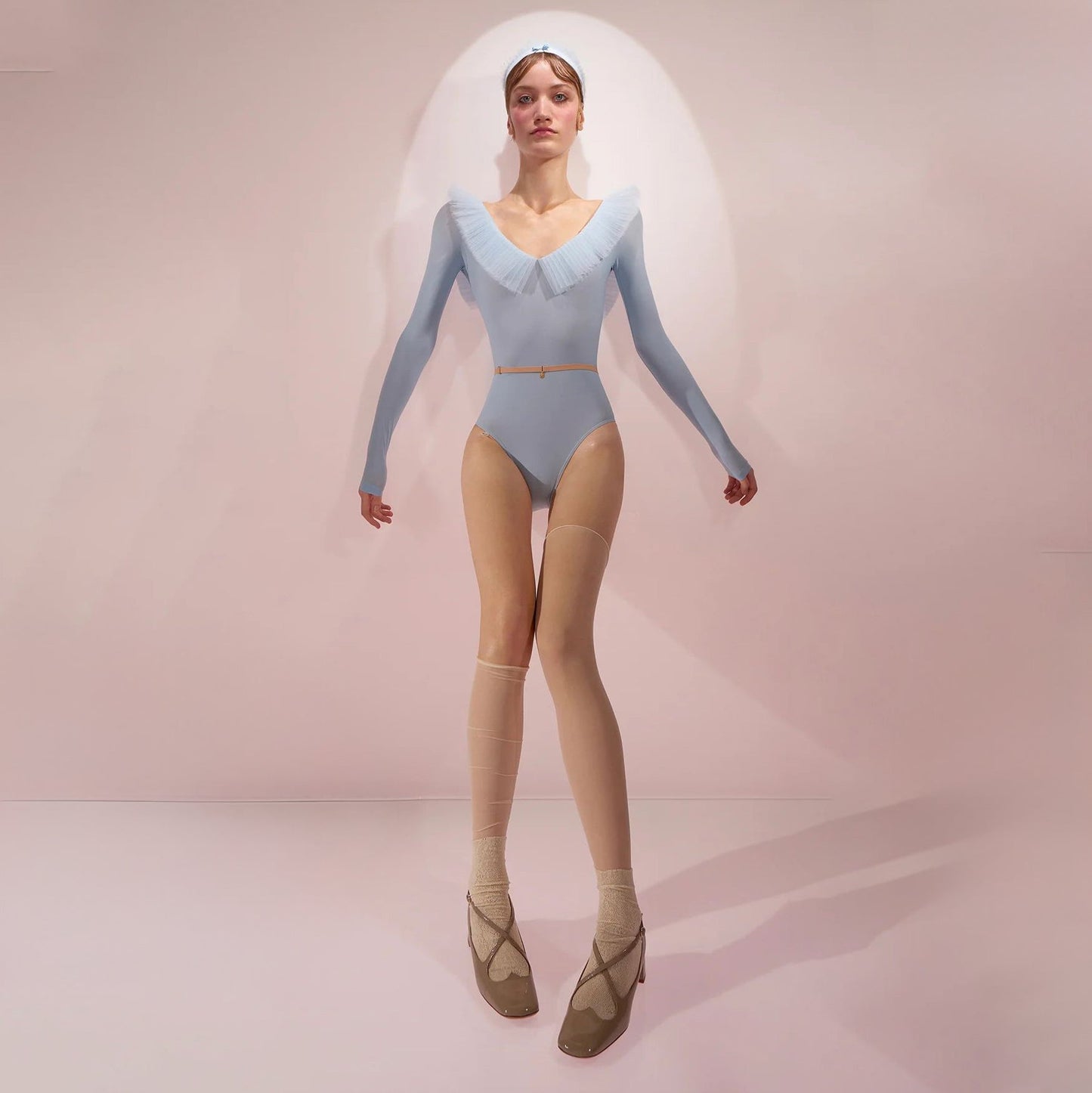 女士浅蓝色'GRAND'芭蕾舞连体衣(242LE83PV/baby blue)