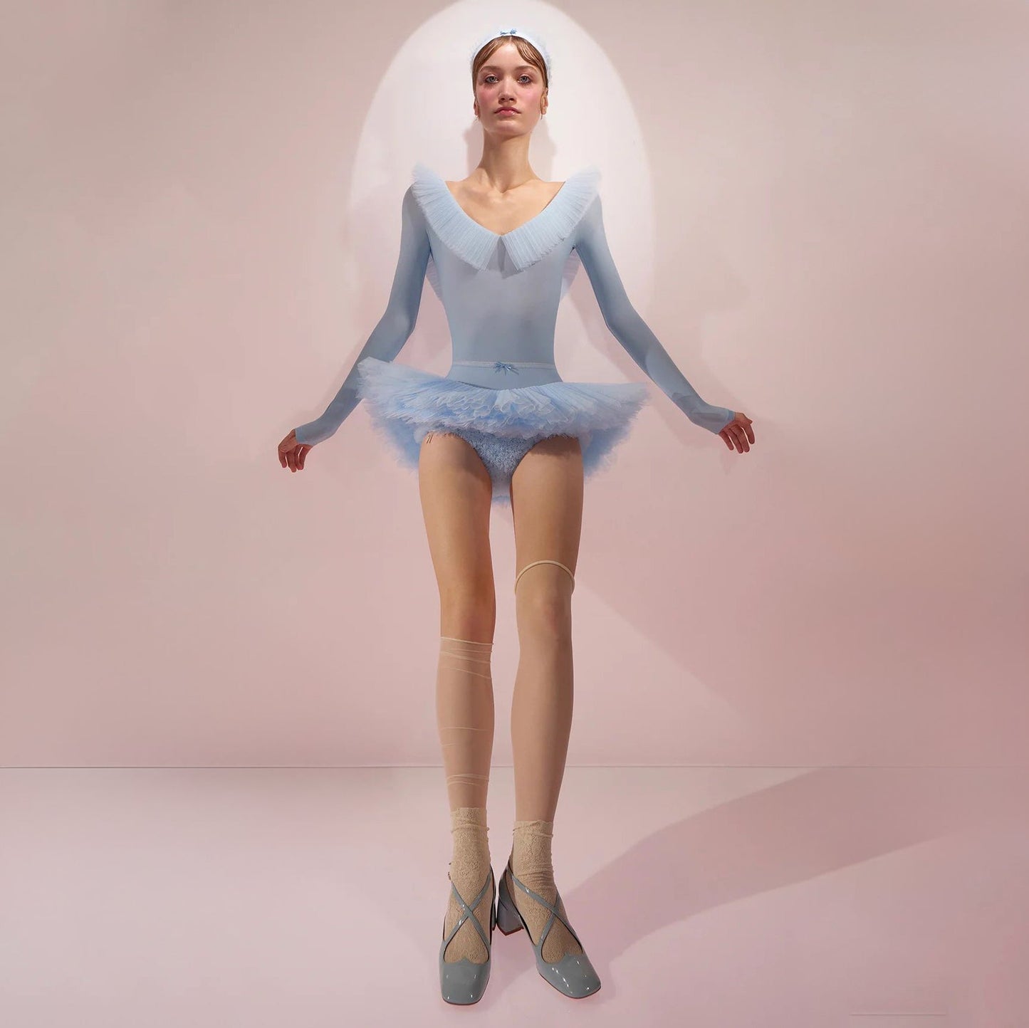 女士蓝色'MINI'S PANCAKE'芭蕾舞Tutu裙(242TU80TU/baby blue)