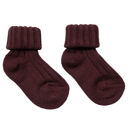 Boys&Girls Dark Red Knitted Low Socks