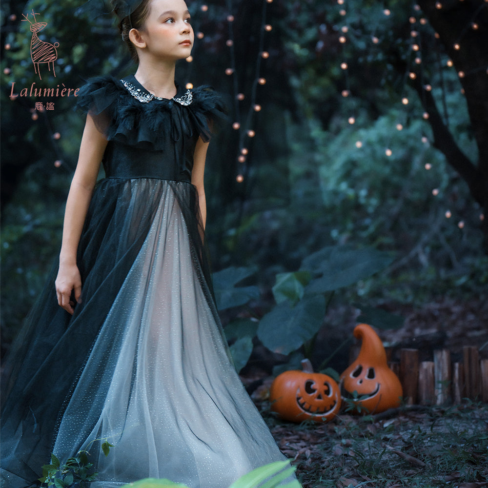 水钻黑天鹅披肩领