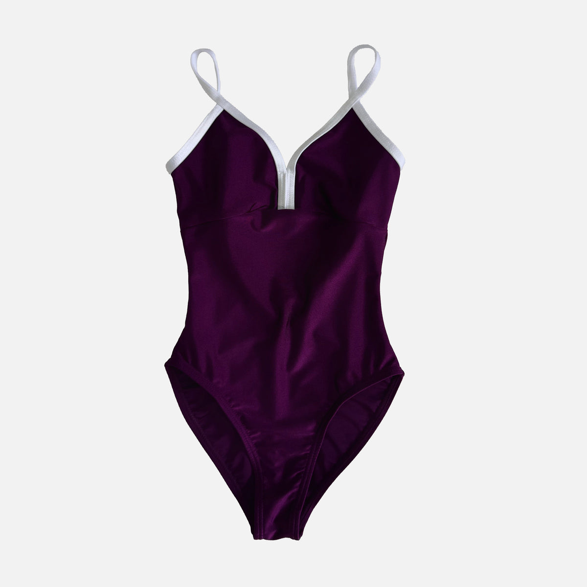 女童葡萄紫色芭蕾舞连体衣(Tulip Bright Burgundy Leotard With White Camisole/Burgundy)