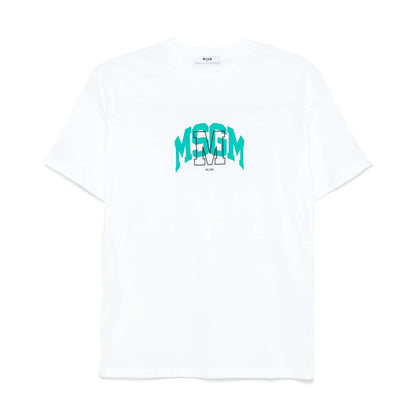 男童白色Logo棉T恤