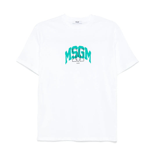 男童白色Logo棉T恤
