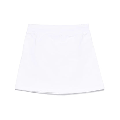 女童白色Logo棉短裙