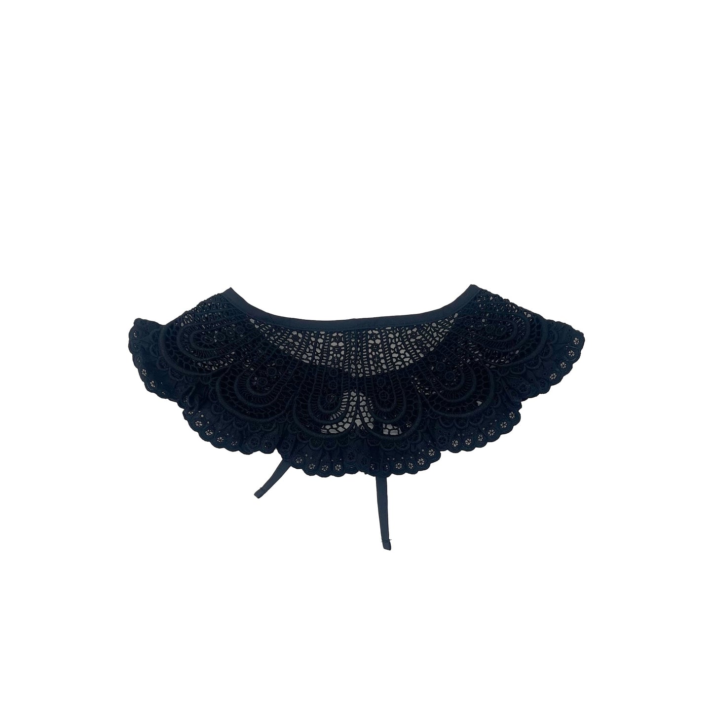 女童黑色可拆卸衣领