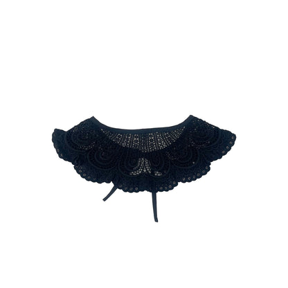 女童黑色可拆卸衣领