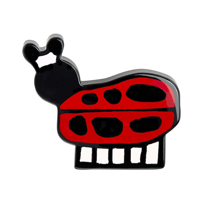 Girls Red Fancy Shape Acrylic Hairclip