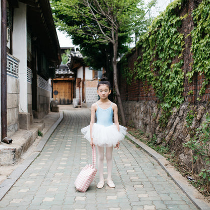 女童蓝色芭蕾舞连体衣