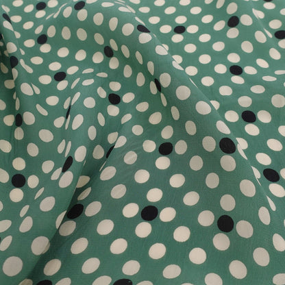 女童绿色圆点围巾