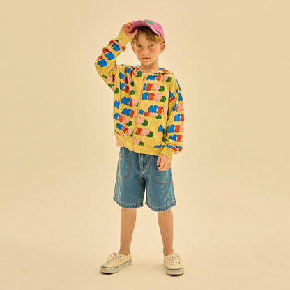 儿童蓝色牛仔短裤