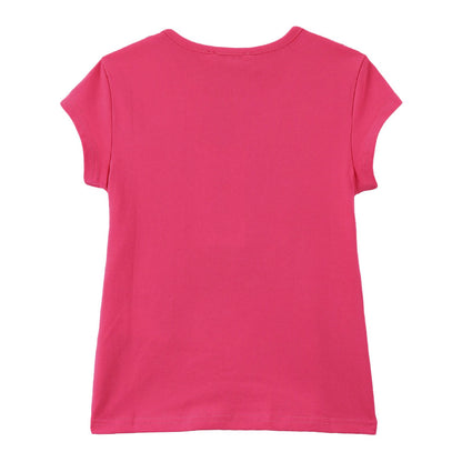 Girls Red Tiger Head Printed Cotton Jersey T-Shirt