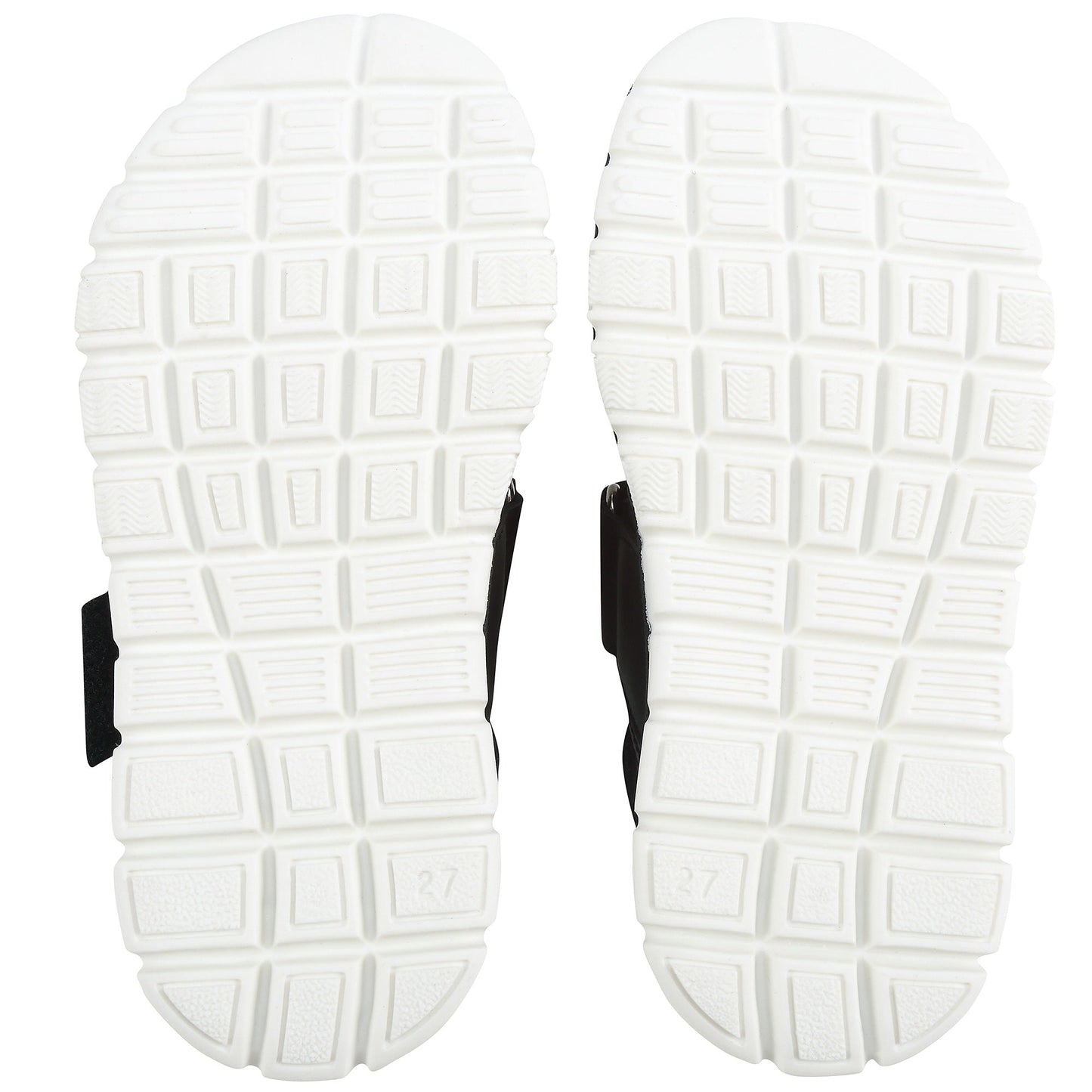 Girls & Boys Black Logo Sandals