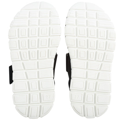 Girls & Boys Black Logo Sandals