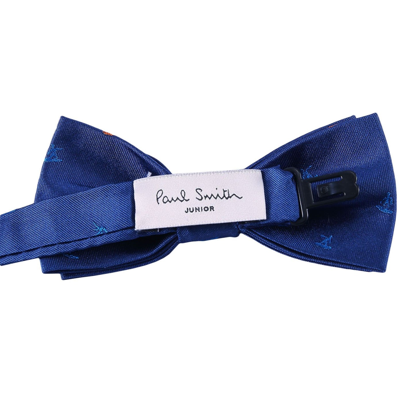 Boys Petrol Blue Embroidered Trims Silk Bow Ties