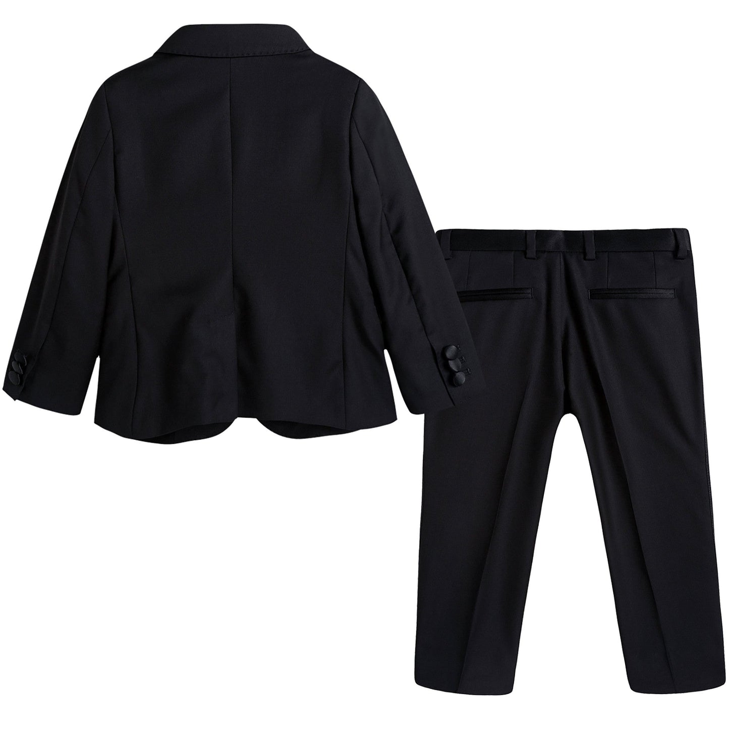 Boys Black Wool & Silk Suits