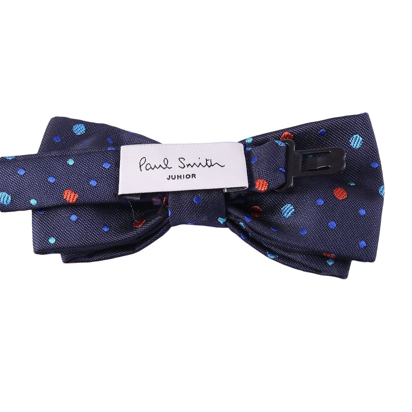 Boys Navy Blue Bow Ties With Colorful Spot Trims