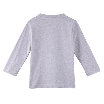 Boys Grey Fancy Illustration Printed Cotton Long Sleeve T-Shirt