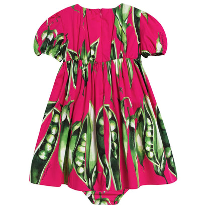 Baby Girls Pink Peas Dress Set