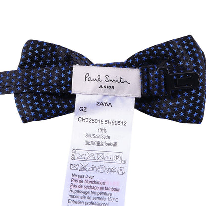 Boys Navy Blue Bow Ties With Star Print Trims