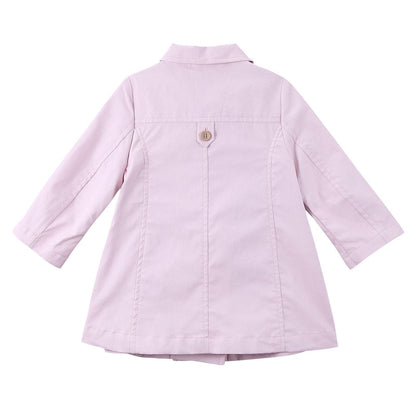 Baby Girls Pink Double Buttoned Trench Coat