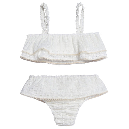 Girls White "Bluna" Bikini