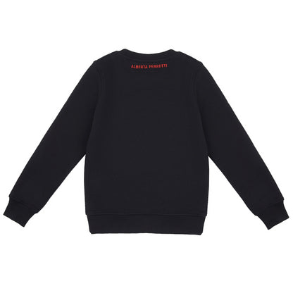 女童黑色亮片云朵棉卫衣