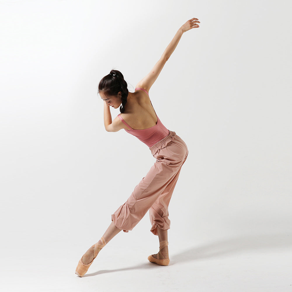 女士粉色芭蕾舞热身裤