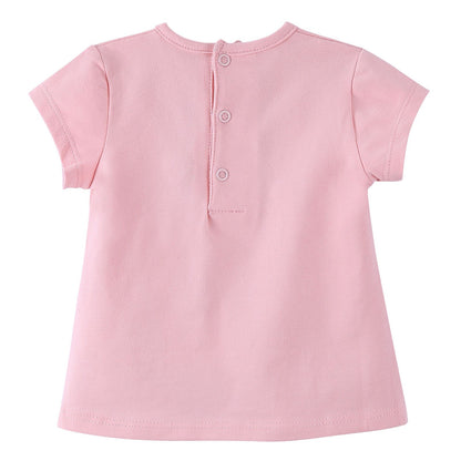 Baby Girls Pink Cotton Jersey Tiger Head Printed T-Shrt