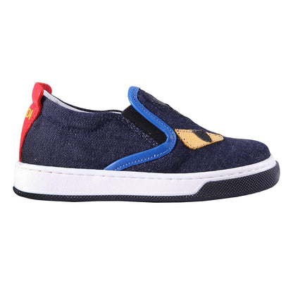 Boys Blue 'Monster' Surface Cotton Trainers