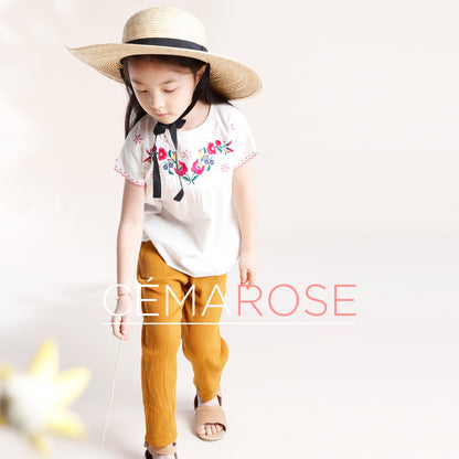 Girls Off  White Cotton Tunic