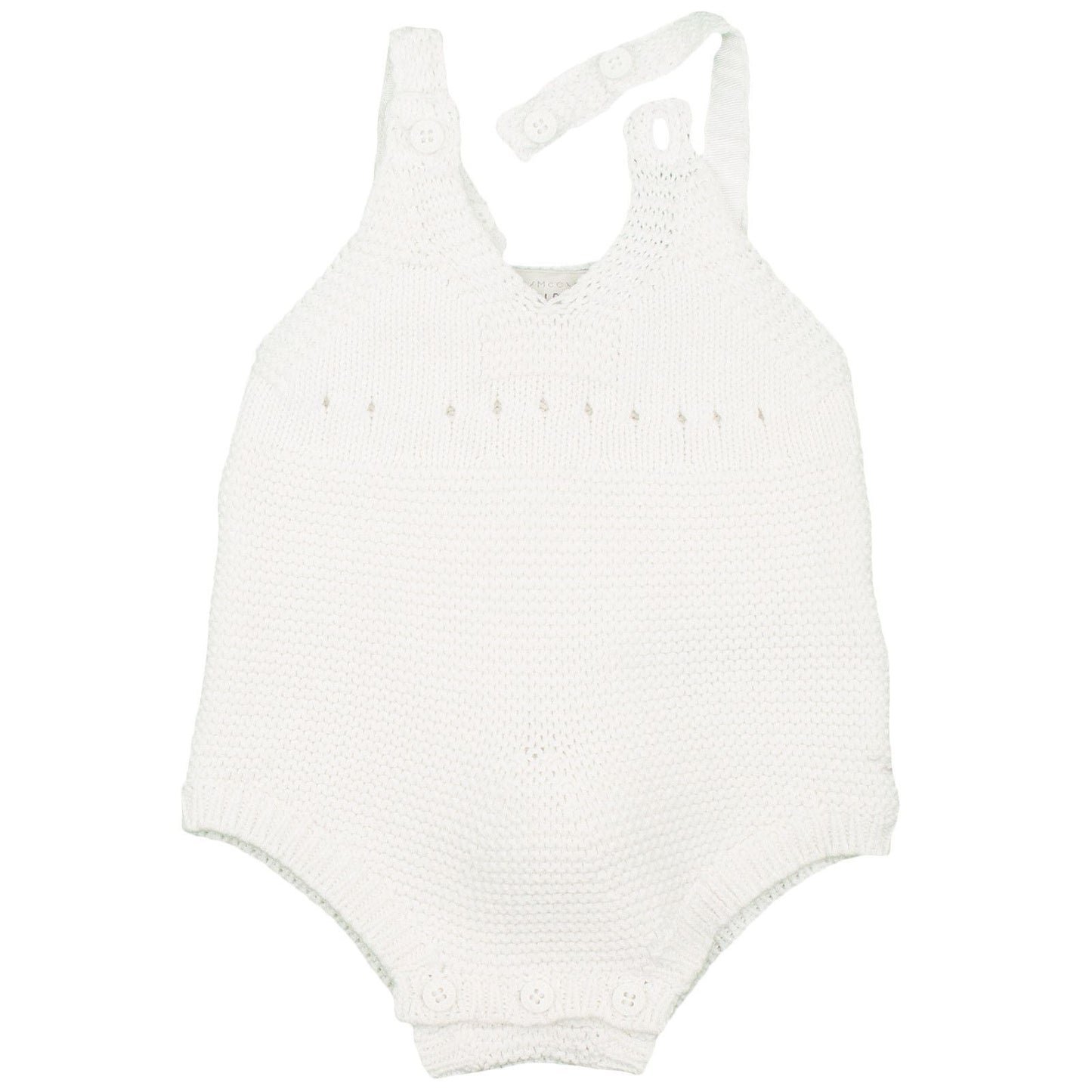 Bunny Baby Ivory Cotton Cashmere Bodysuit With Yellow Bunny Print